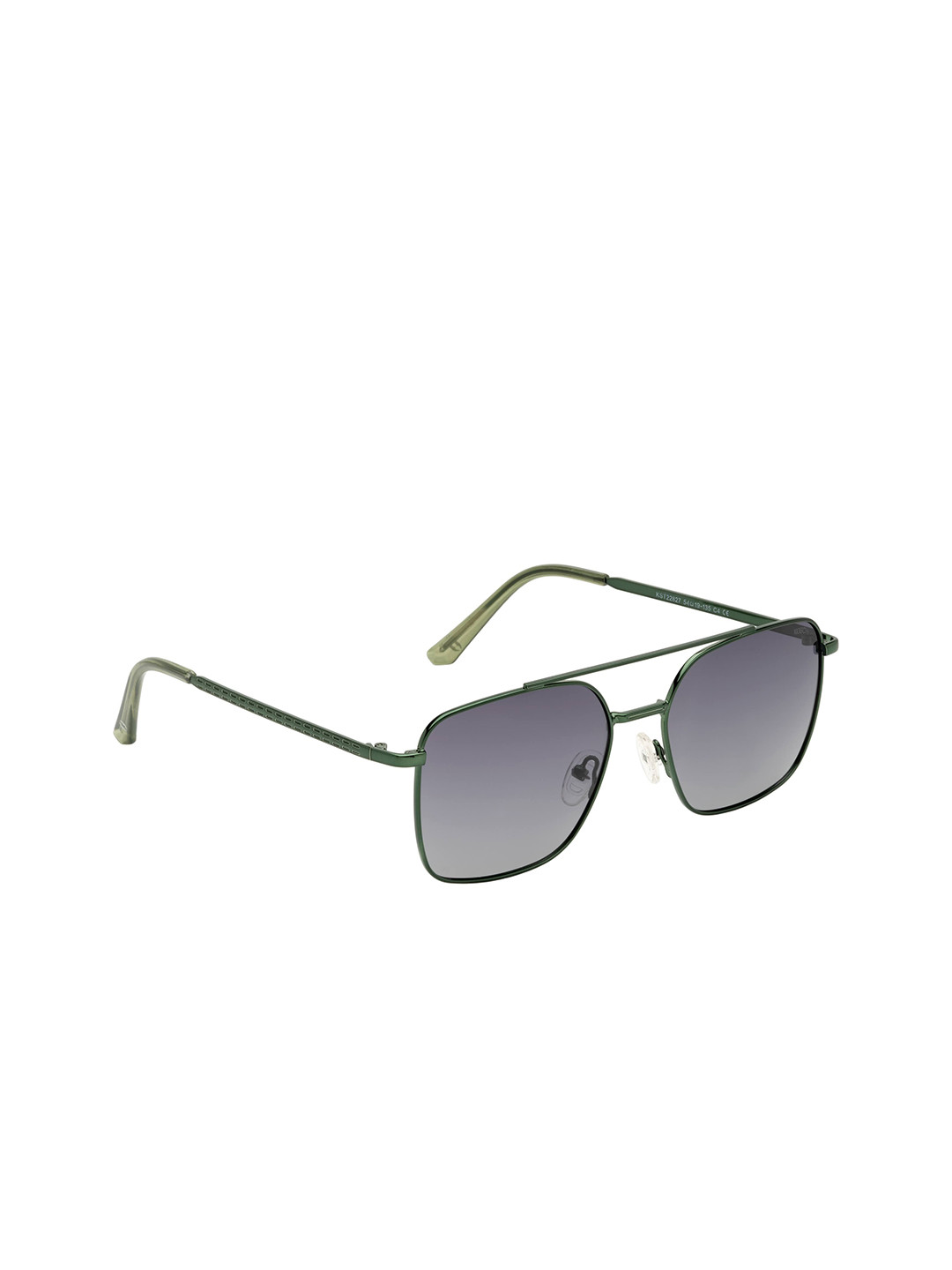 

KOSCH ELEMENTE Men Green Lens & Black Rectangle Sunglasses with Polarised Lens