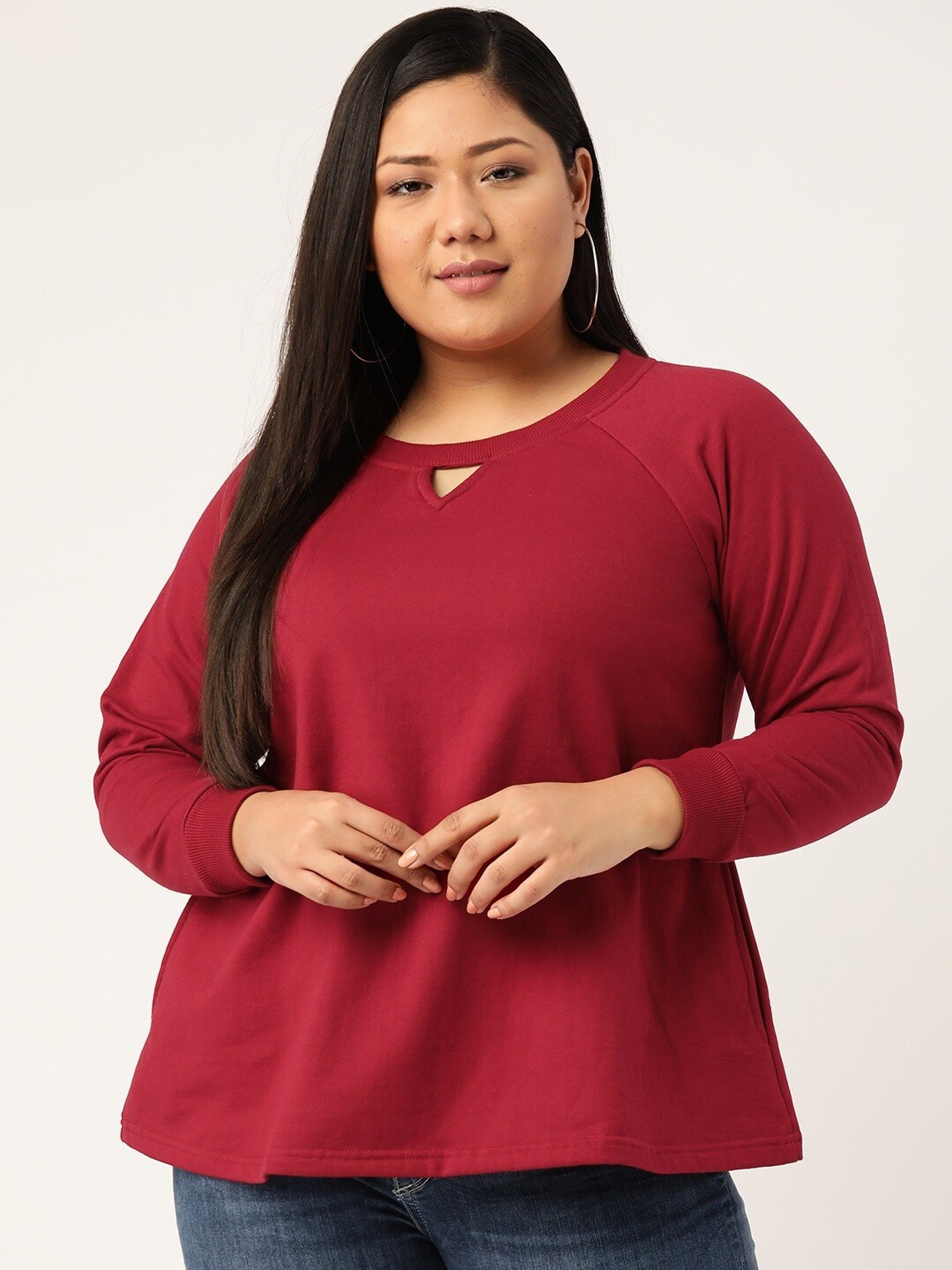 

theRebelinme Women Red Sweatshirt