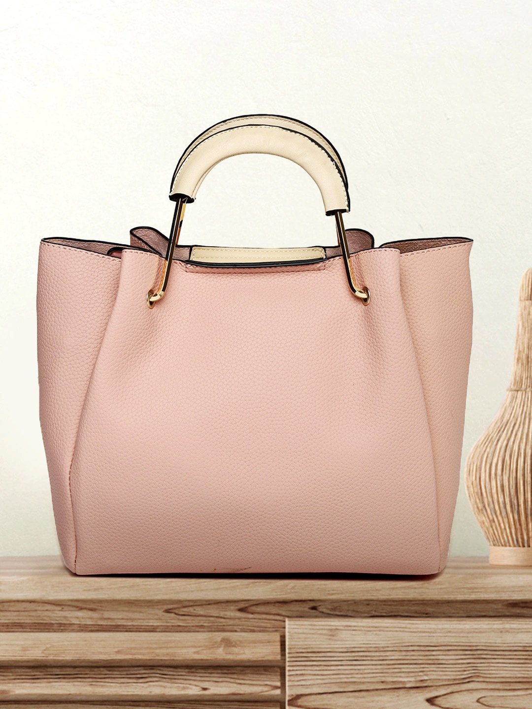 

DressBerry Pink Solid Handheld Bag