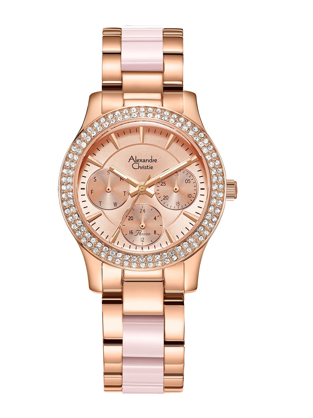 

Alexandre Christie Women Rose Gold Toned Dial & Straps Analogue Watch- 2932BFBRGPN