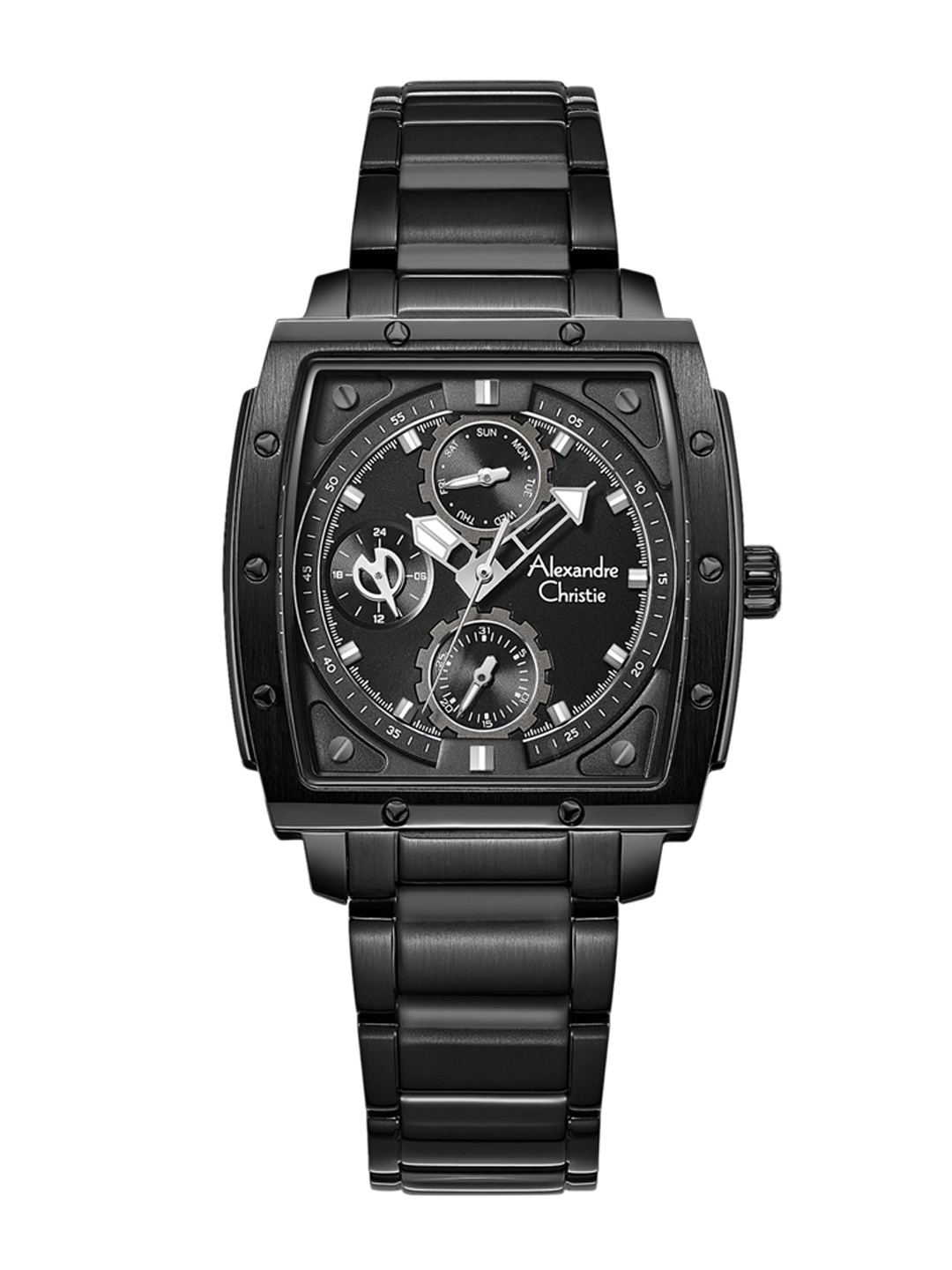 

Alexandre Christie Women Black Dial & Black Stainless Steel Analogue Watch