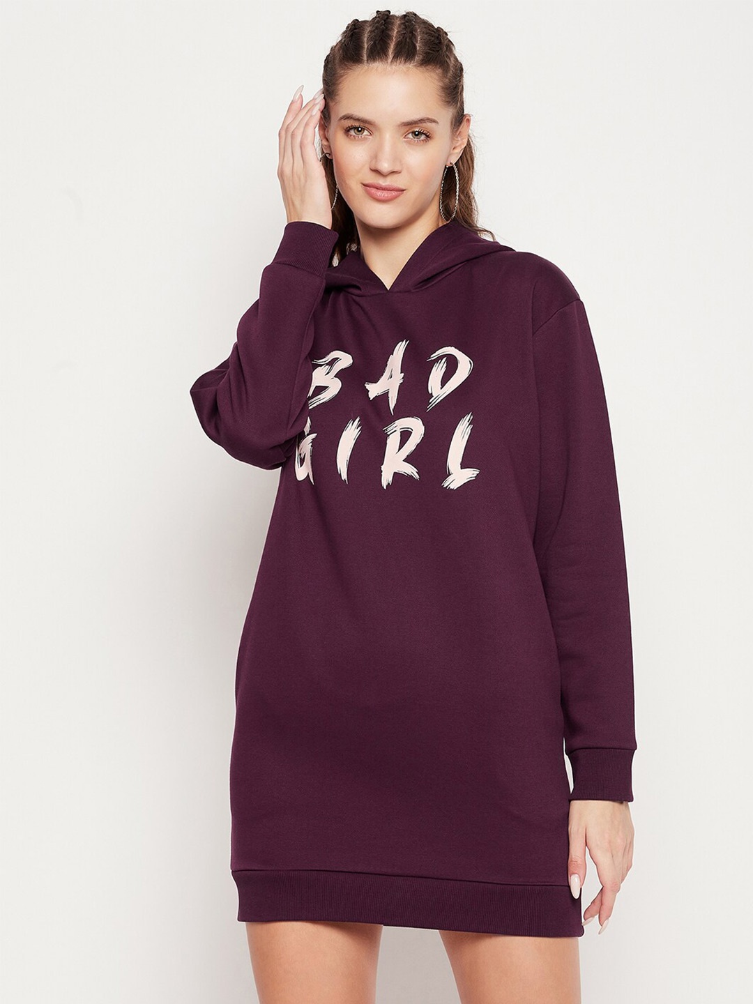 

EDRIO Burgundy T-shirt Dress