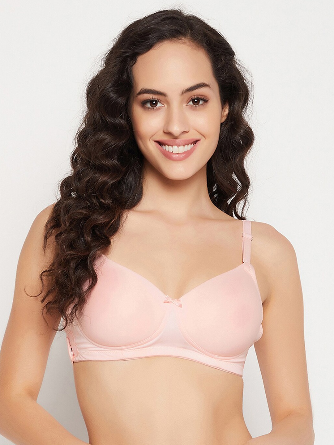 

Clovia Pink & White Bra Lightly Padded