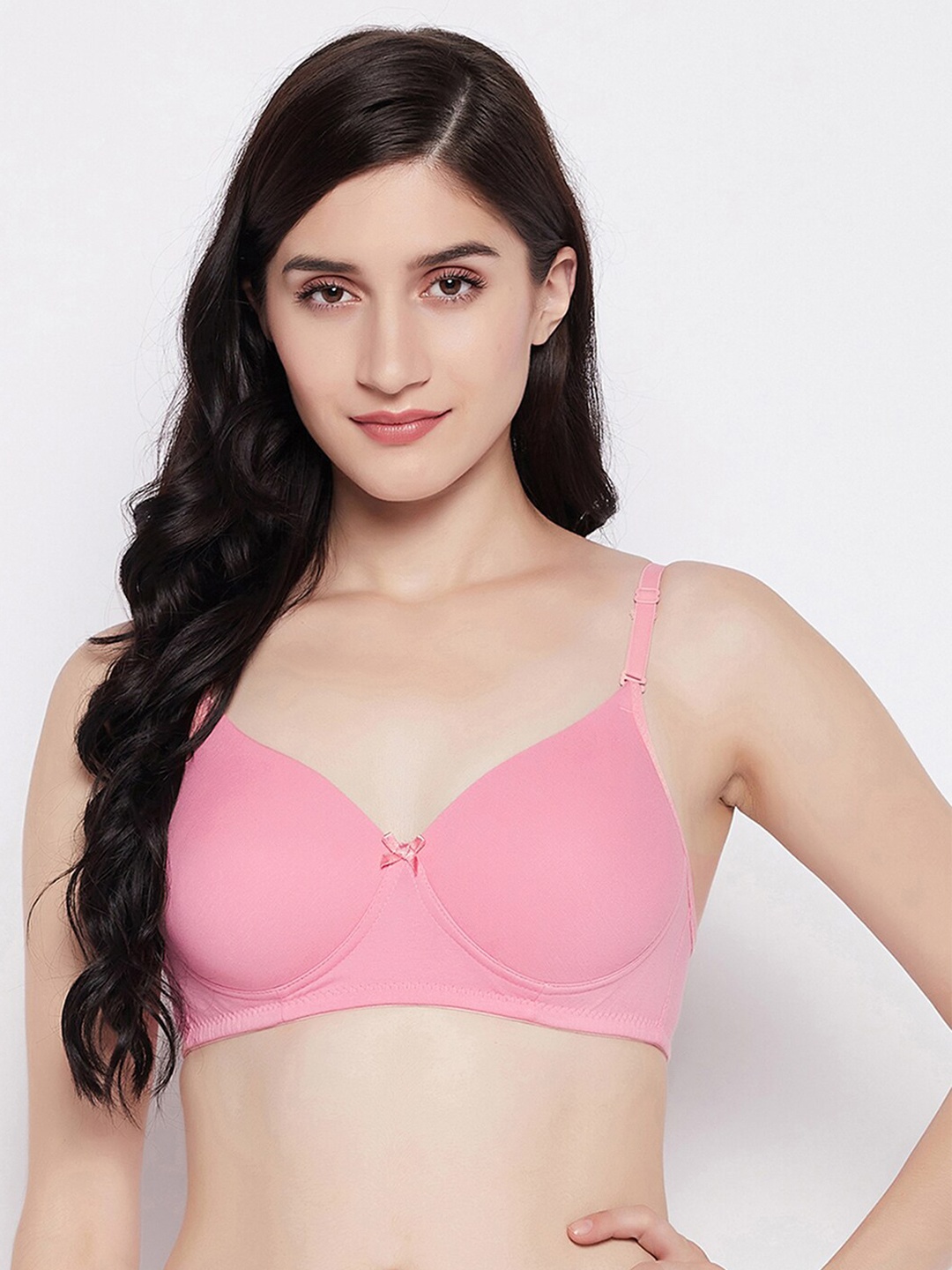 

Clovia Pink Lightly Padded Bra