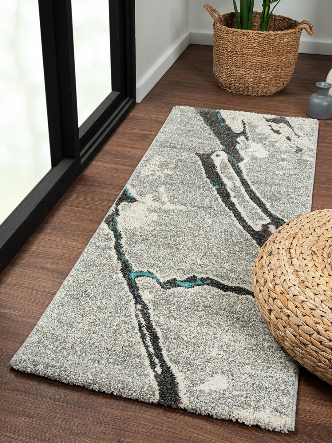 

OBSESSIONS Grey & Blue Anti-Static Floor Runners