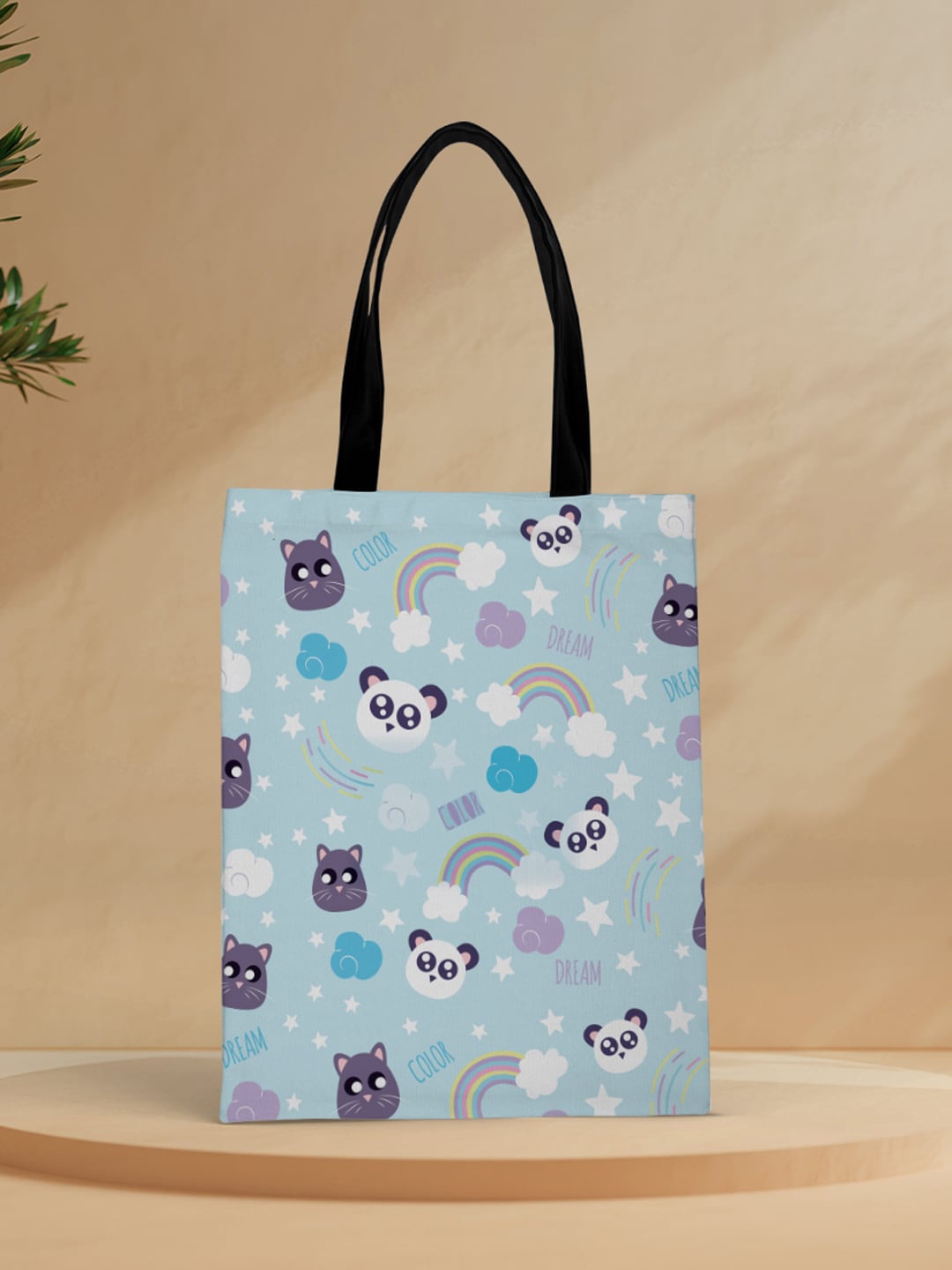 

Crazy Corner Blue Printed Shopper Tote Bag