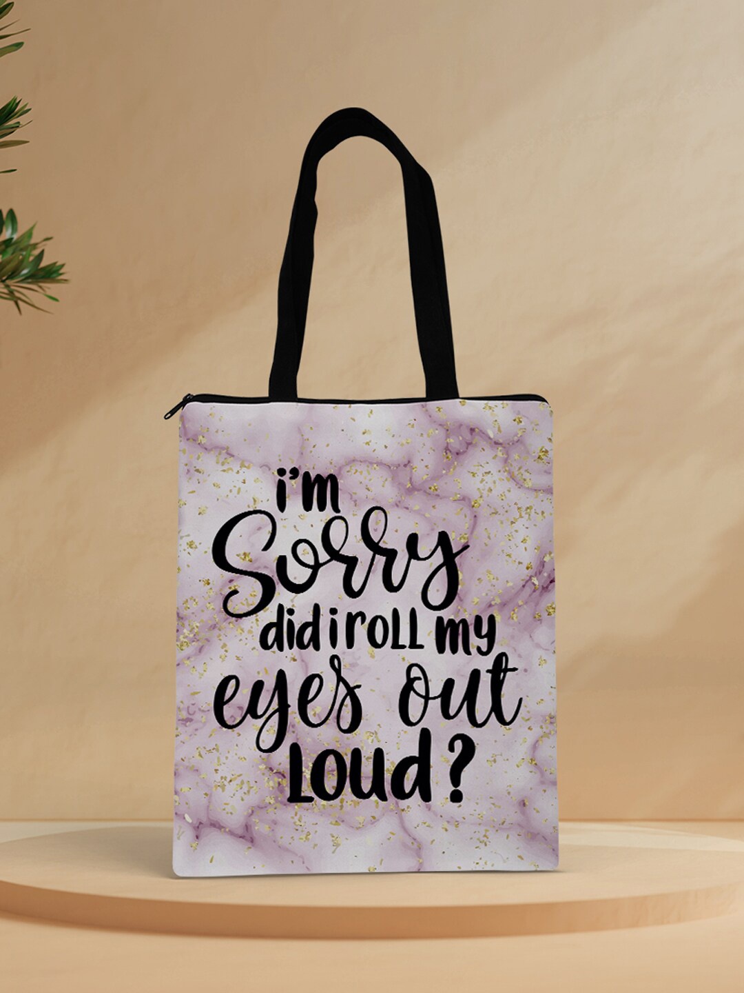 

Crazy Corner Purple Printed Shopper Tote Bag