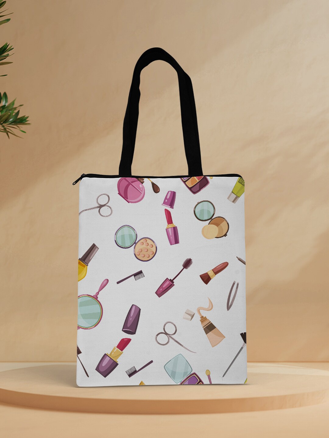 

Crazy Corner White Printed Shopper Tote Bag
