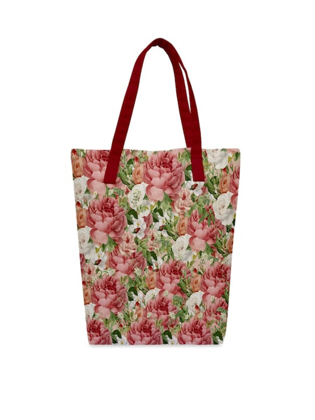 

Crazy Corner Red Floral Printed Oversized Shopper Tote Bag