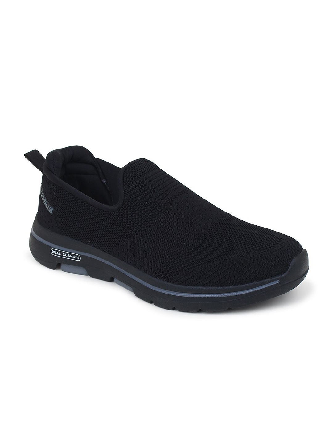 

Columbus Men Black Mesh Running Non-Marking Slip-On Shoes