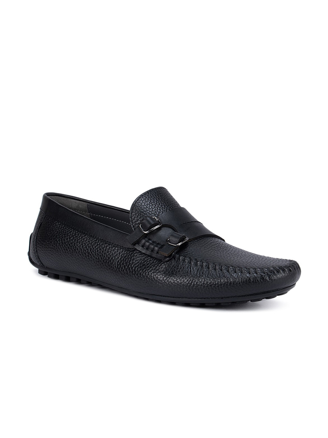 

ROSSO BRUNELLO Men Black Leather Loafers