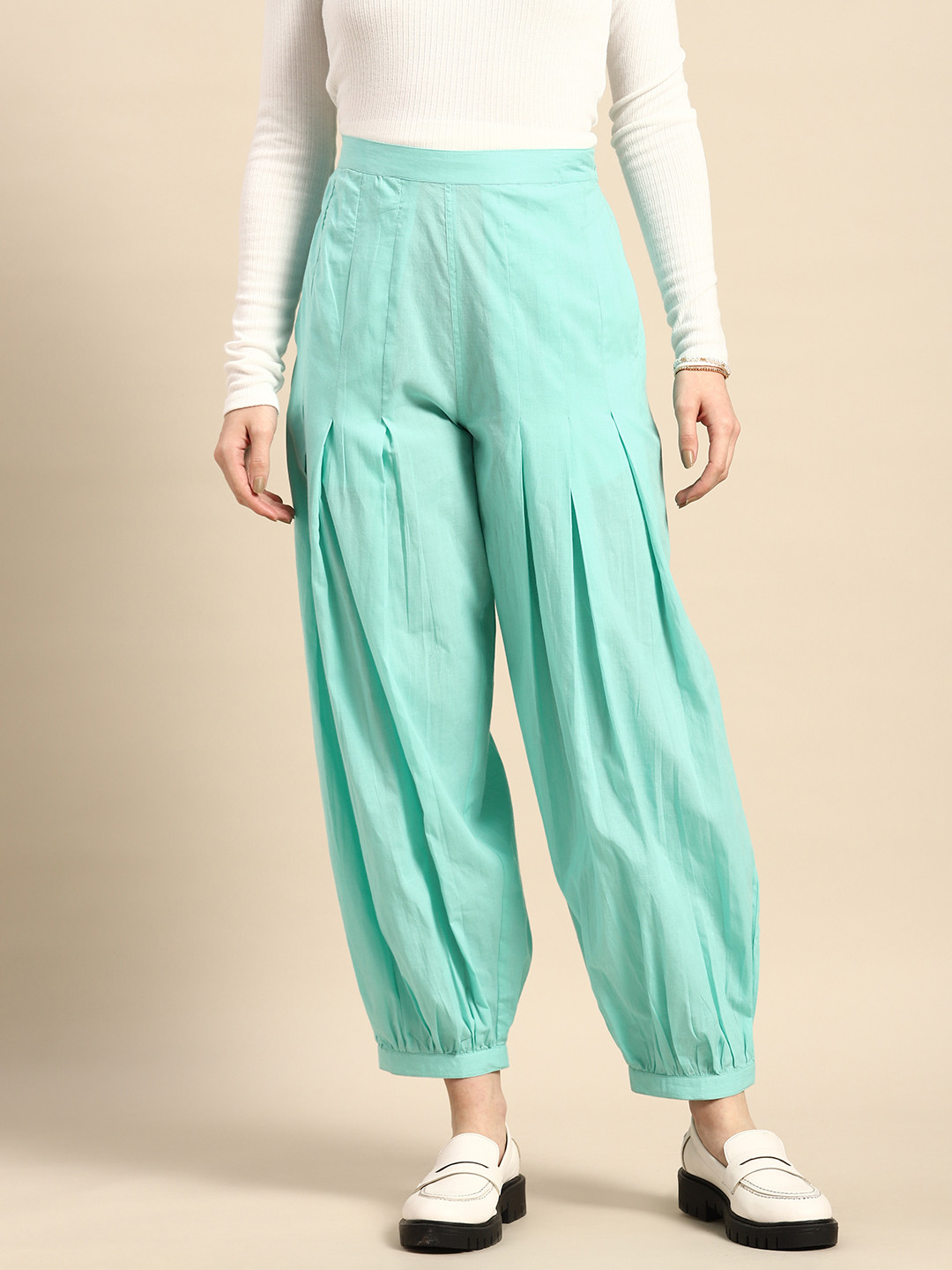 

Sangria Women Pure Cotton Loose Fit Salwar, Blue