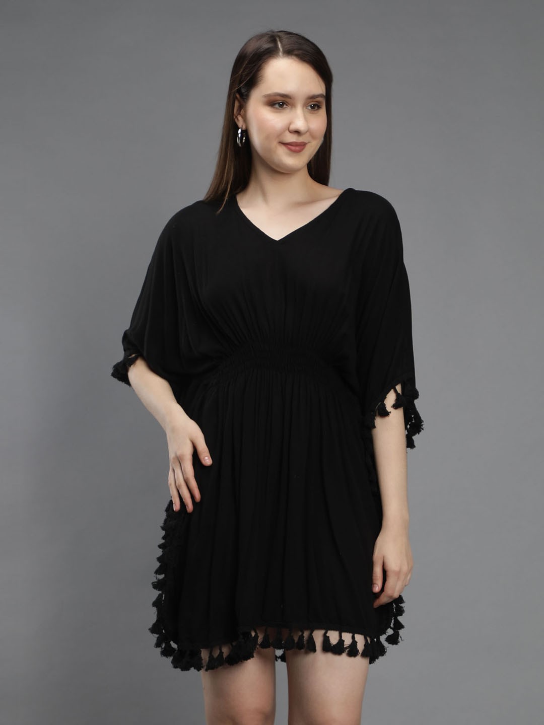 

Aditi Wasan Black Chiffon Kaftan Dress