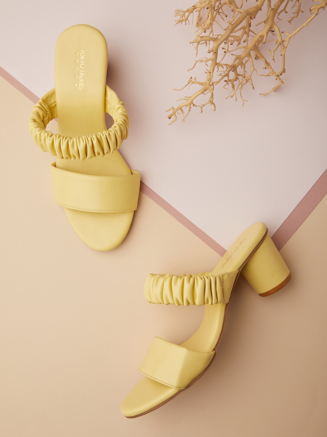 

Tokyo Talkies Women Yellow Block Pumps