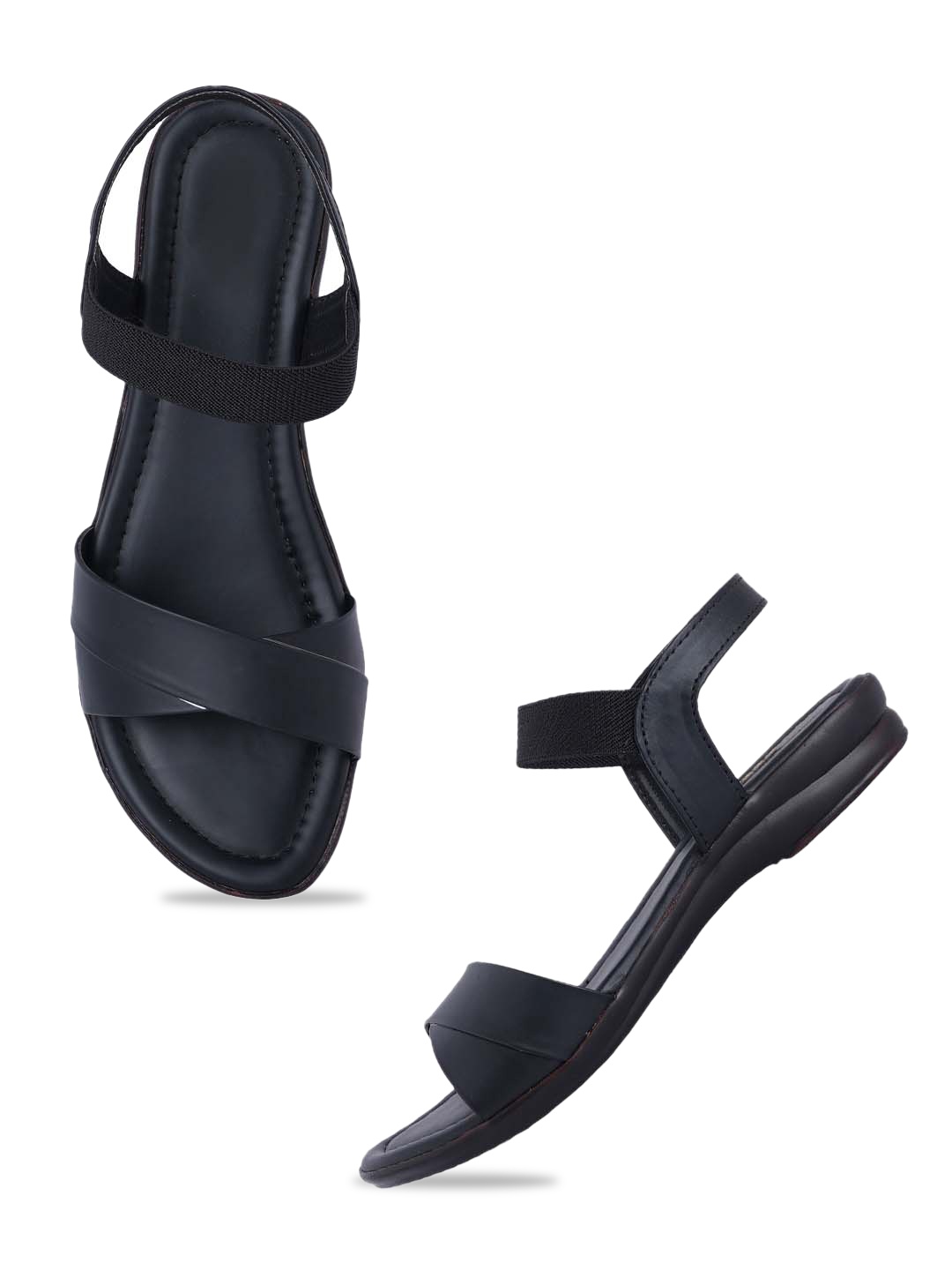 

Style Shoes Women Black Open Toe Flats