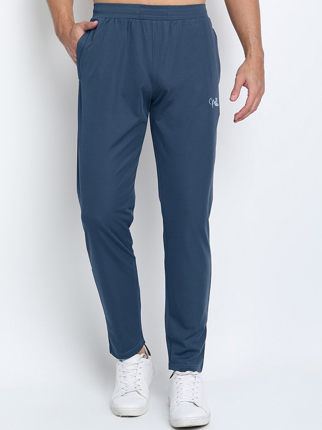 

MKKO Men Blue Solid Track Pants