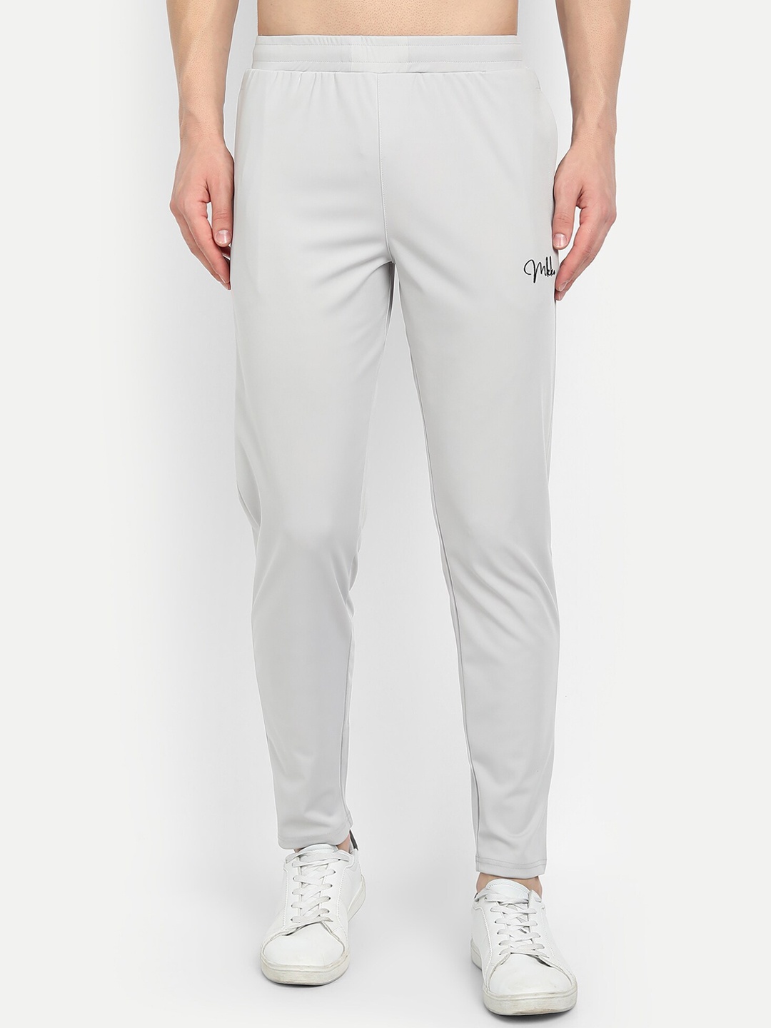 

MKKO Men Grey Solid Track Pants