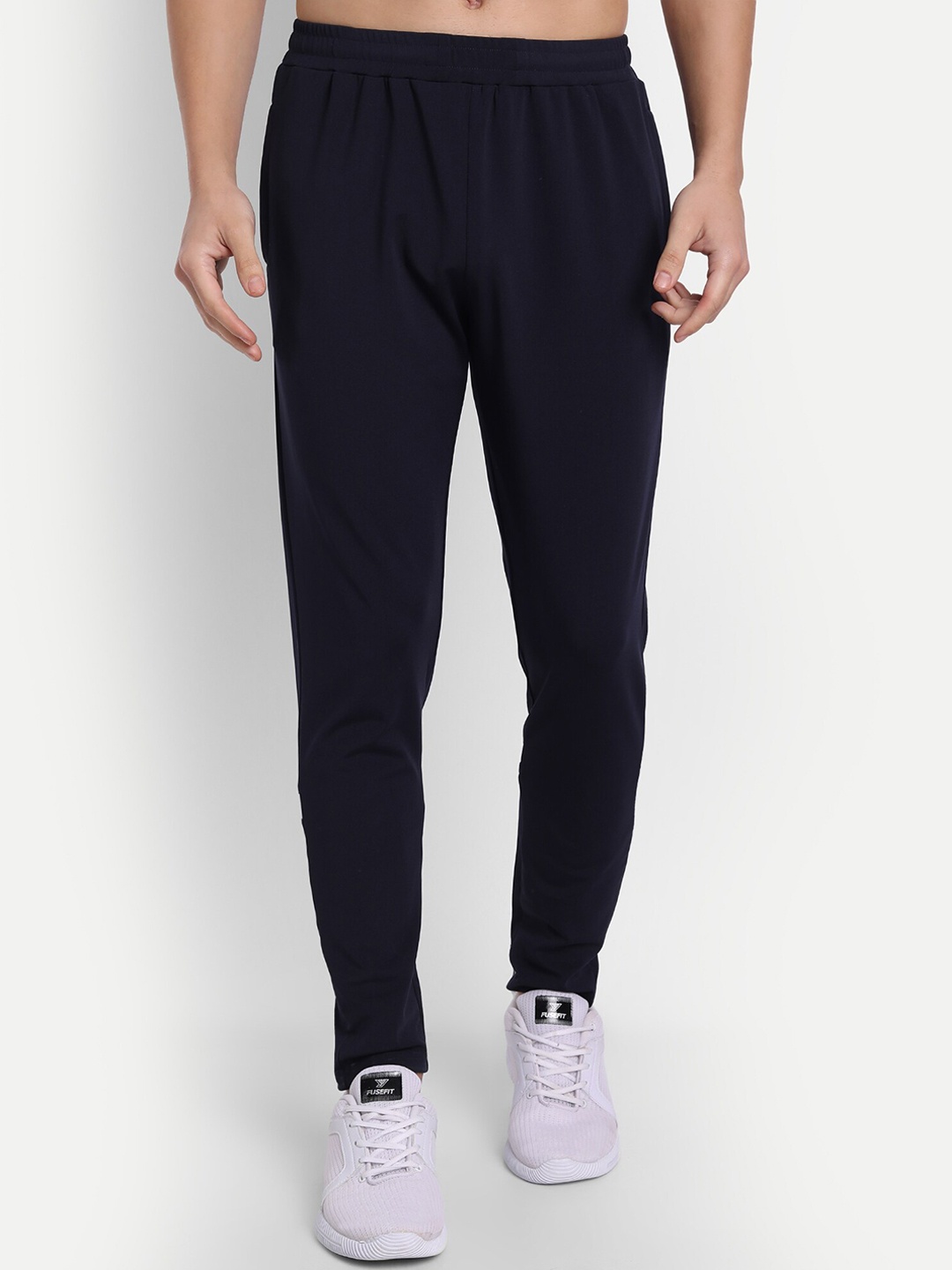 

MKKO Men Navy Blue Solid Track Pants