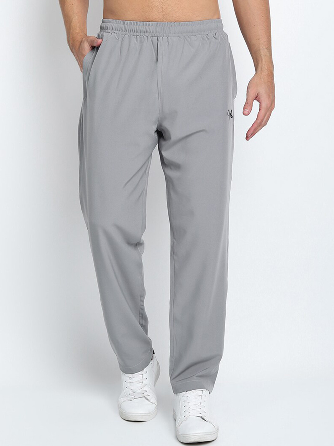 

MKKO Men Grey Solid Track Pant
