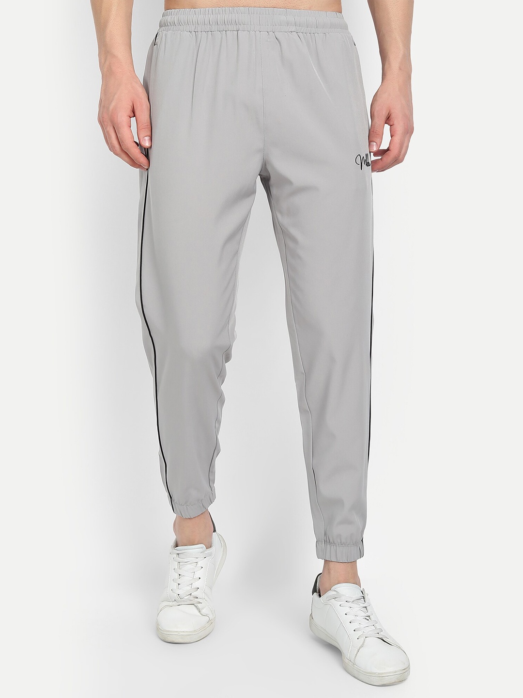 

MKKO Men Grey Solid Track Pants
