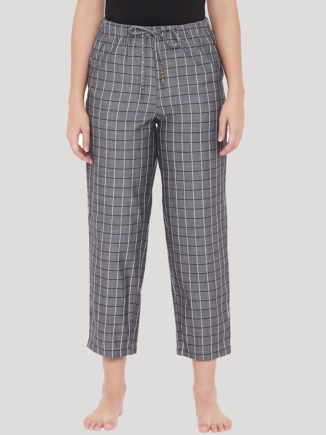

Style Shoes Women Grey Checked Lounge Pants