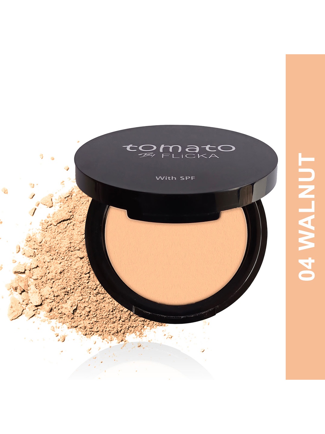 

FLiCKA Tomato Long-Lasting Matte Compact Powder with SPF 9 g- Walnut, Beige