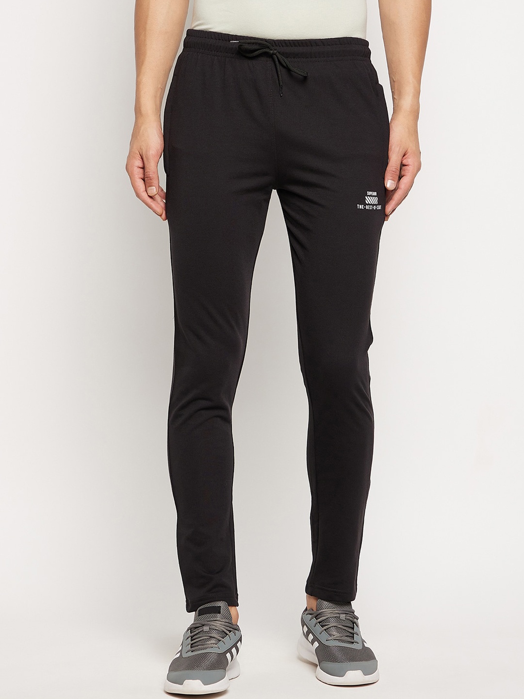 

FirstKrush Men Black Solid Regular-Fit Track Pants