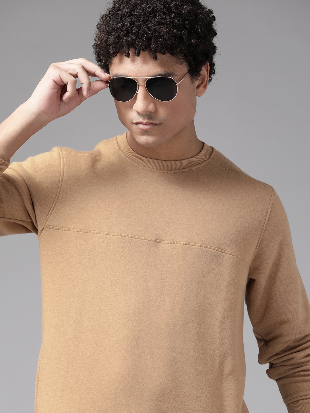 

Roadster Men Beige Sweatshirt