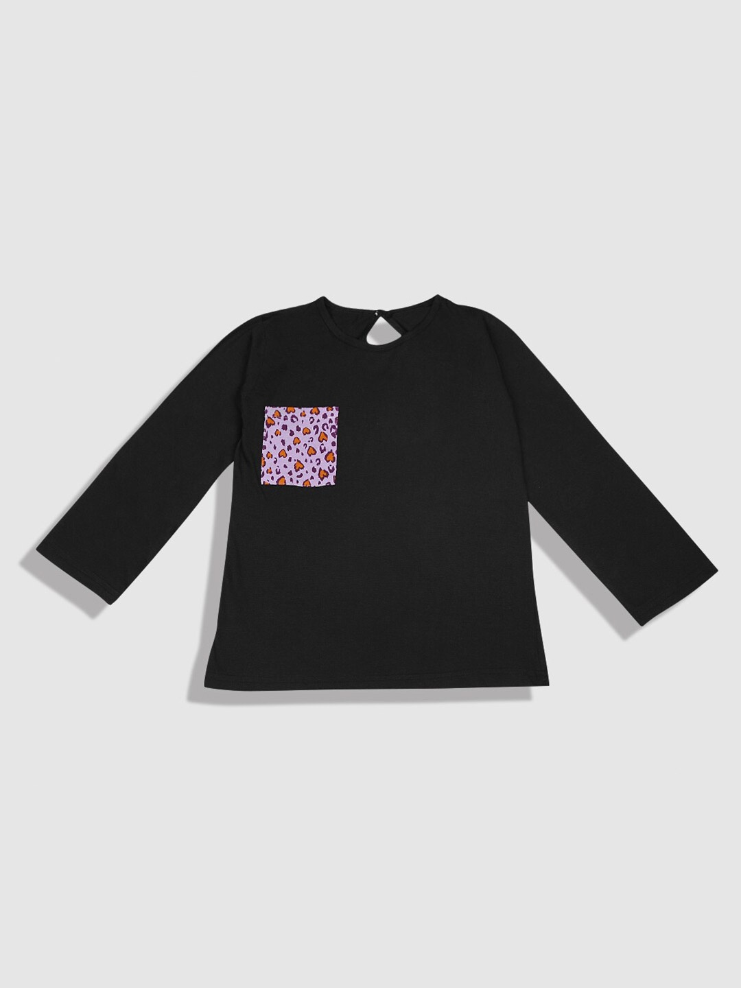 

Chipbeys Girls Black Solid Pure Cotton Top