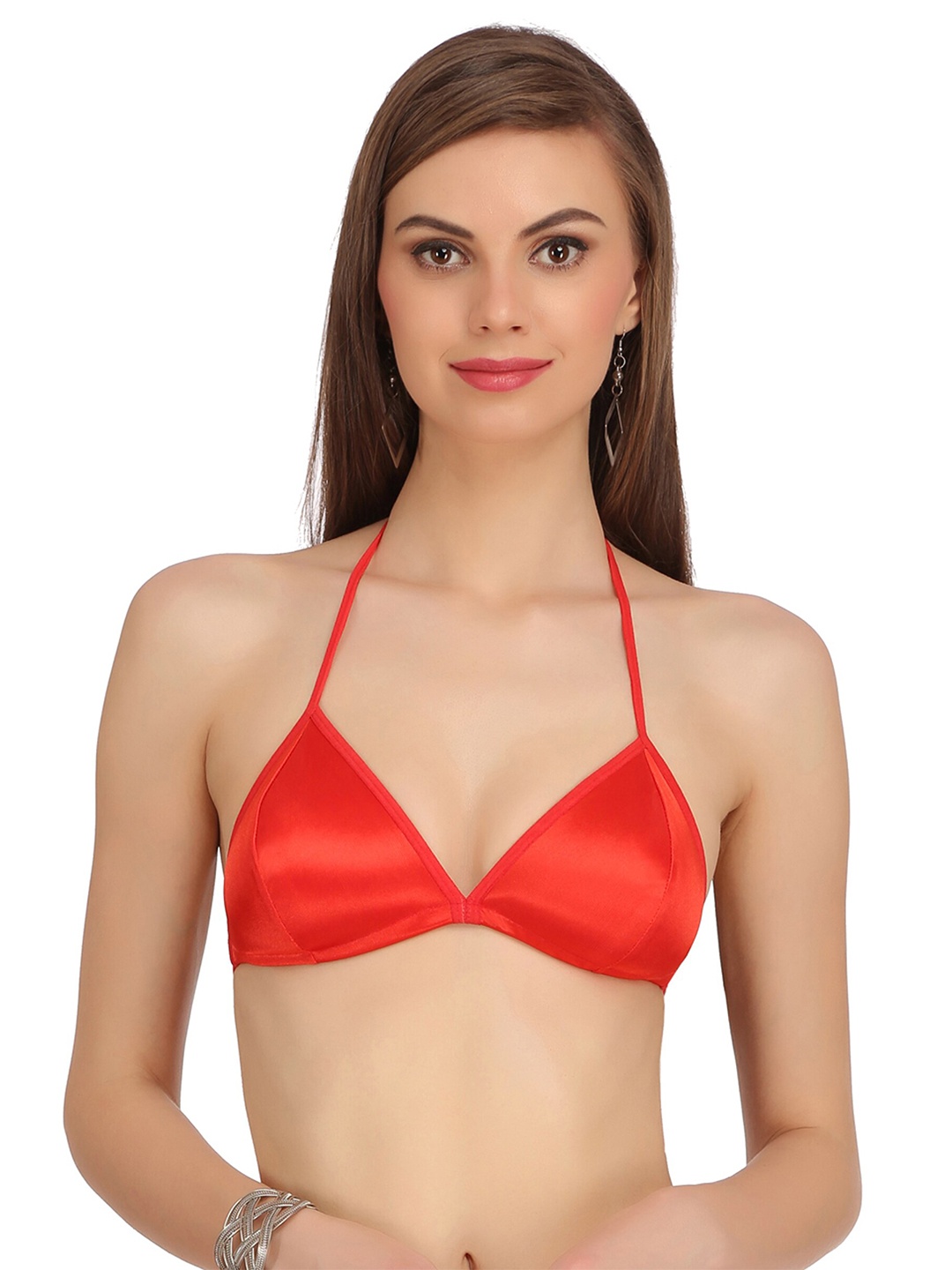 

AROUSY Red Non Padded & Non-Wired Minimizer Bra