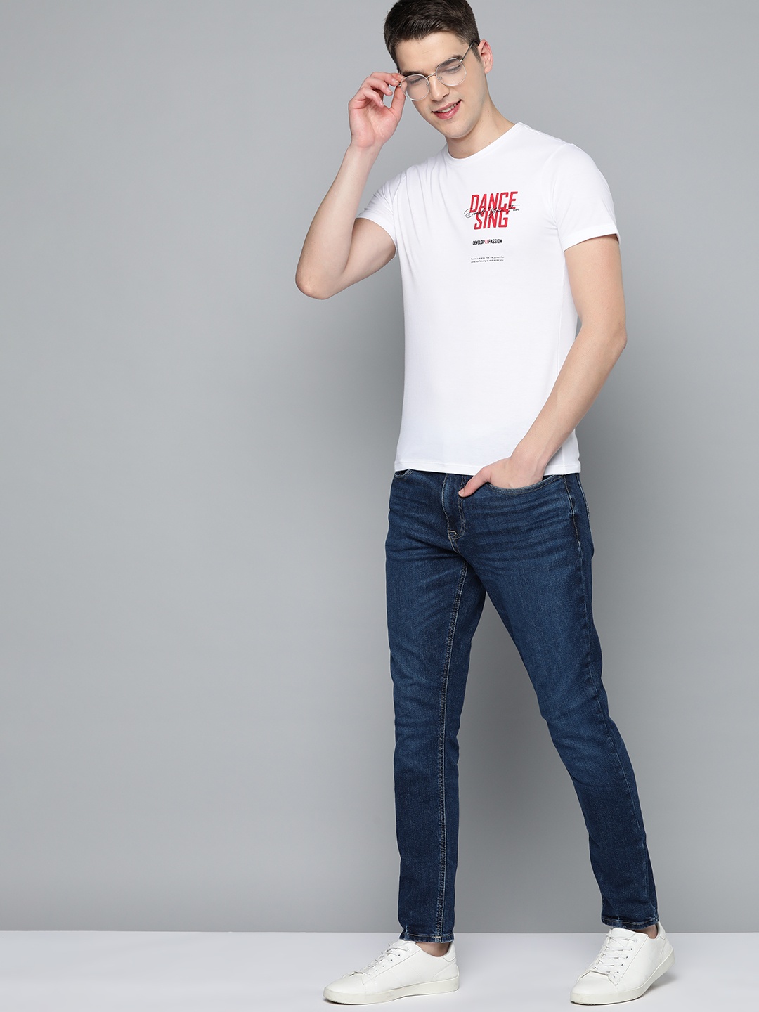 

Mast & Harbour Men White Typography Printed T-shirt