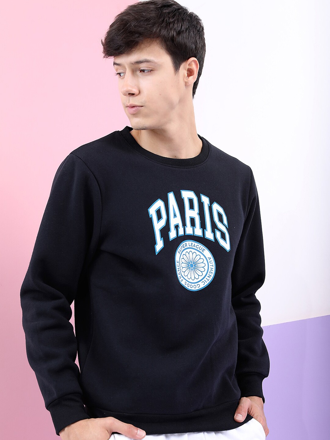 

HIGHLANDER Men Black Printed Sweatshirt