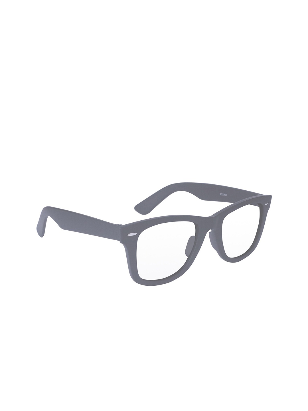 

Floyd Unisex Clear Lens & Gunmetal-Toned Wayfarer Sunglasses with UV Protected Lens, Grey
