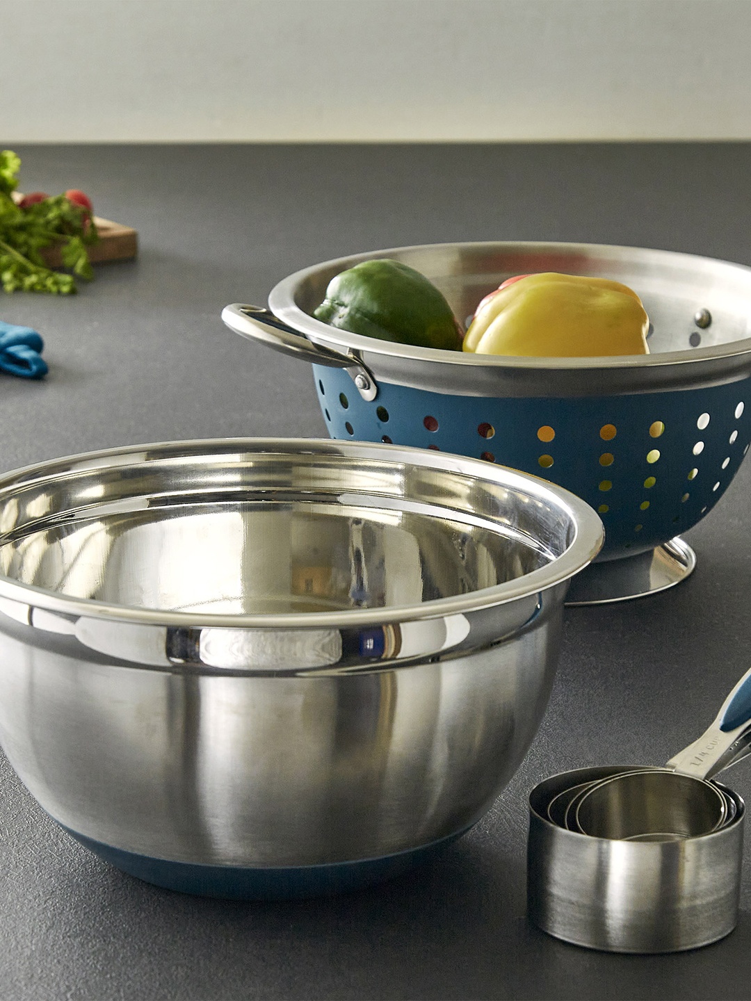 

Home Centre Set of 6 Stainless Steel Kitchen Accessories, Silver