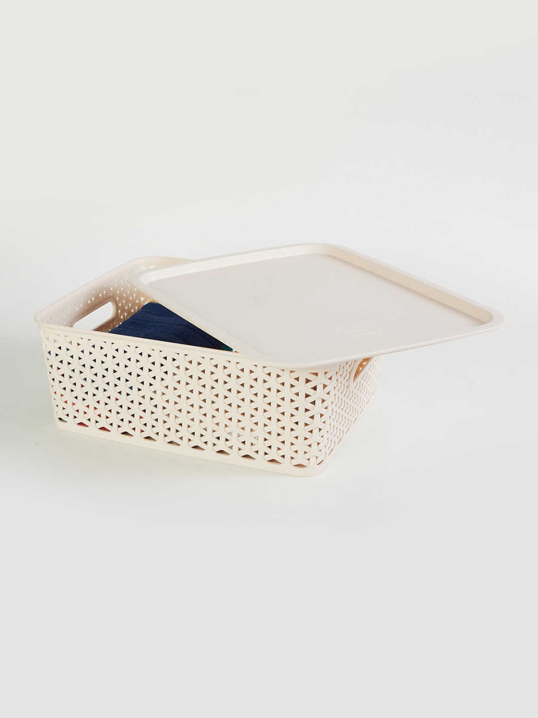 

Home Centre Textured Polypropylene Storage Basket, Off white