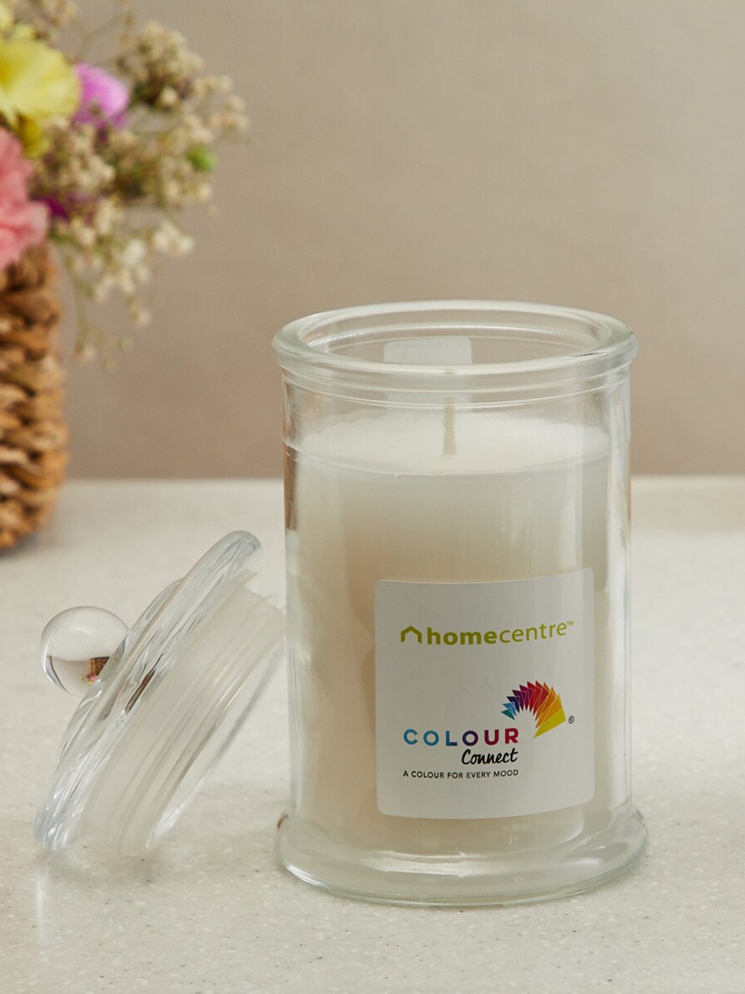 

Home Centre White Solid Lily Scented Colonial Jar Candle