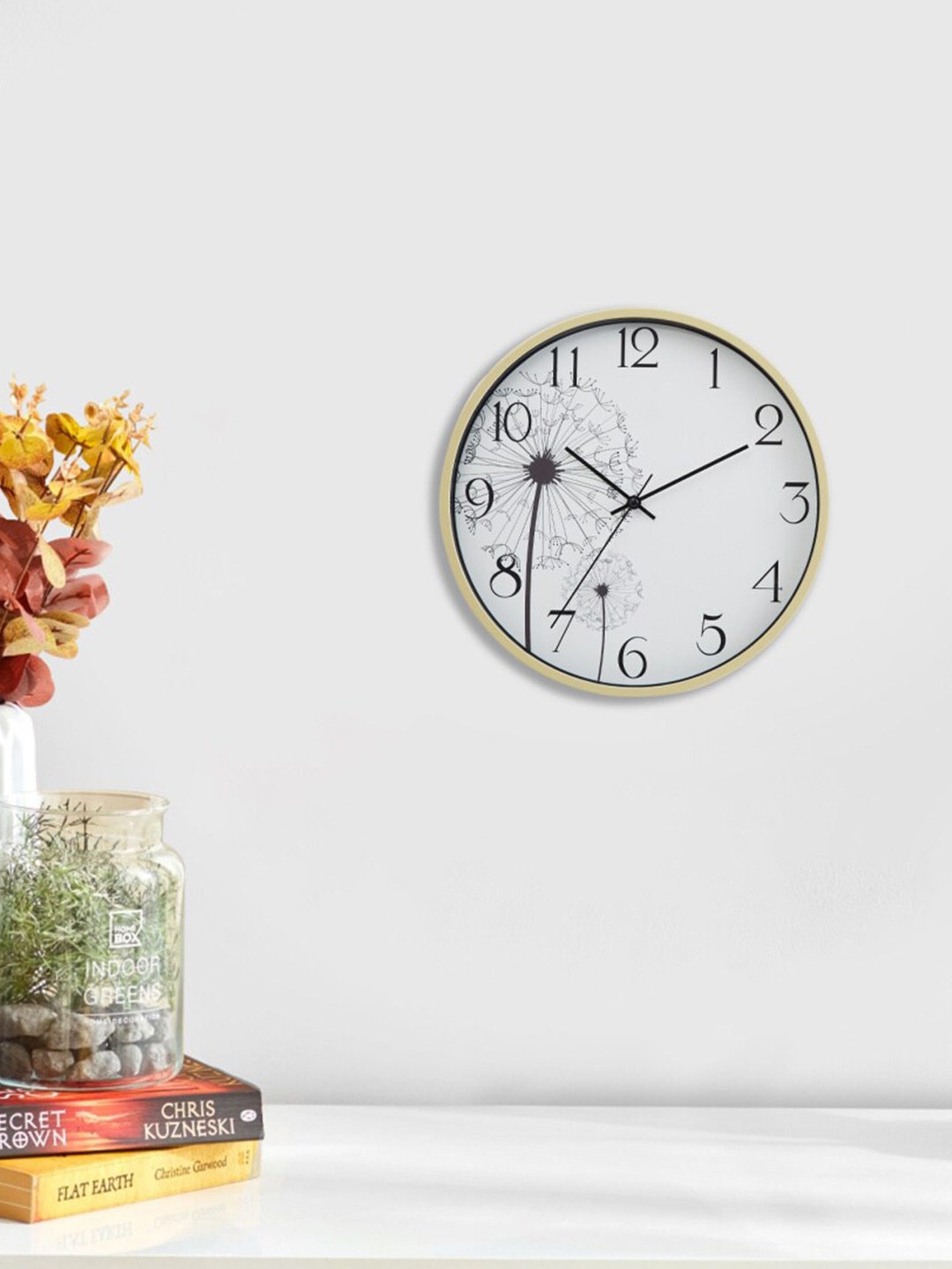 

Home Centre White & Beige Printed Contemporary Wall Clock