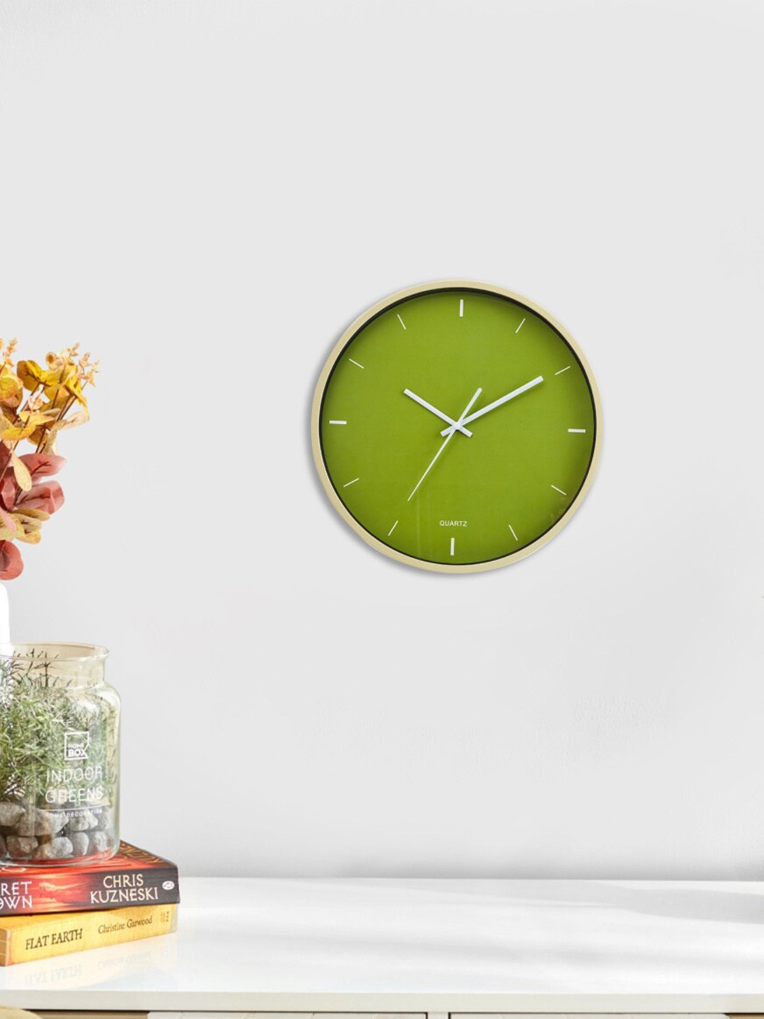 

Home Centre Green & Beige Contemporary Wall Clock