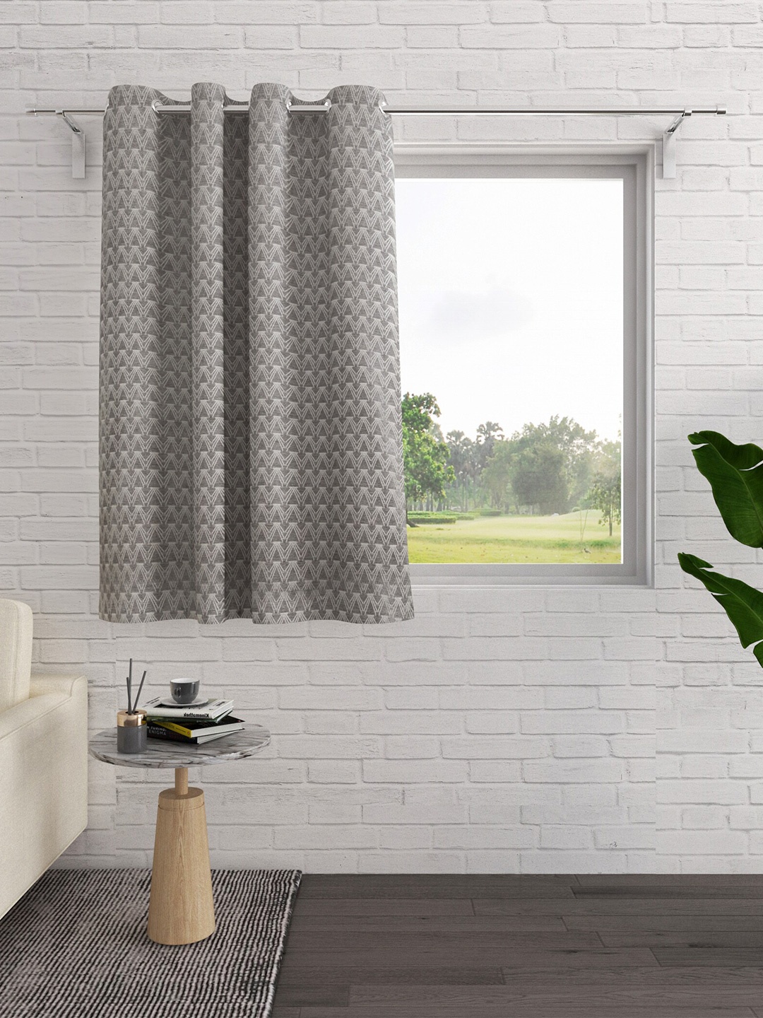

Home Centre Grey & White Window Curtain