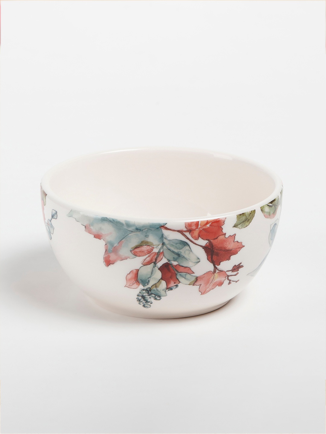 

Home Centre White & Red 1 Pieces Printed Ceramic Glossy Bowls
