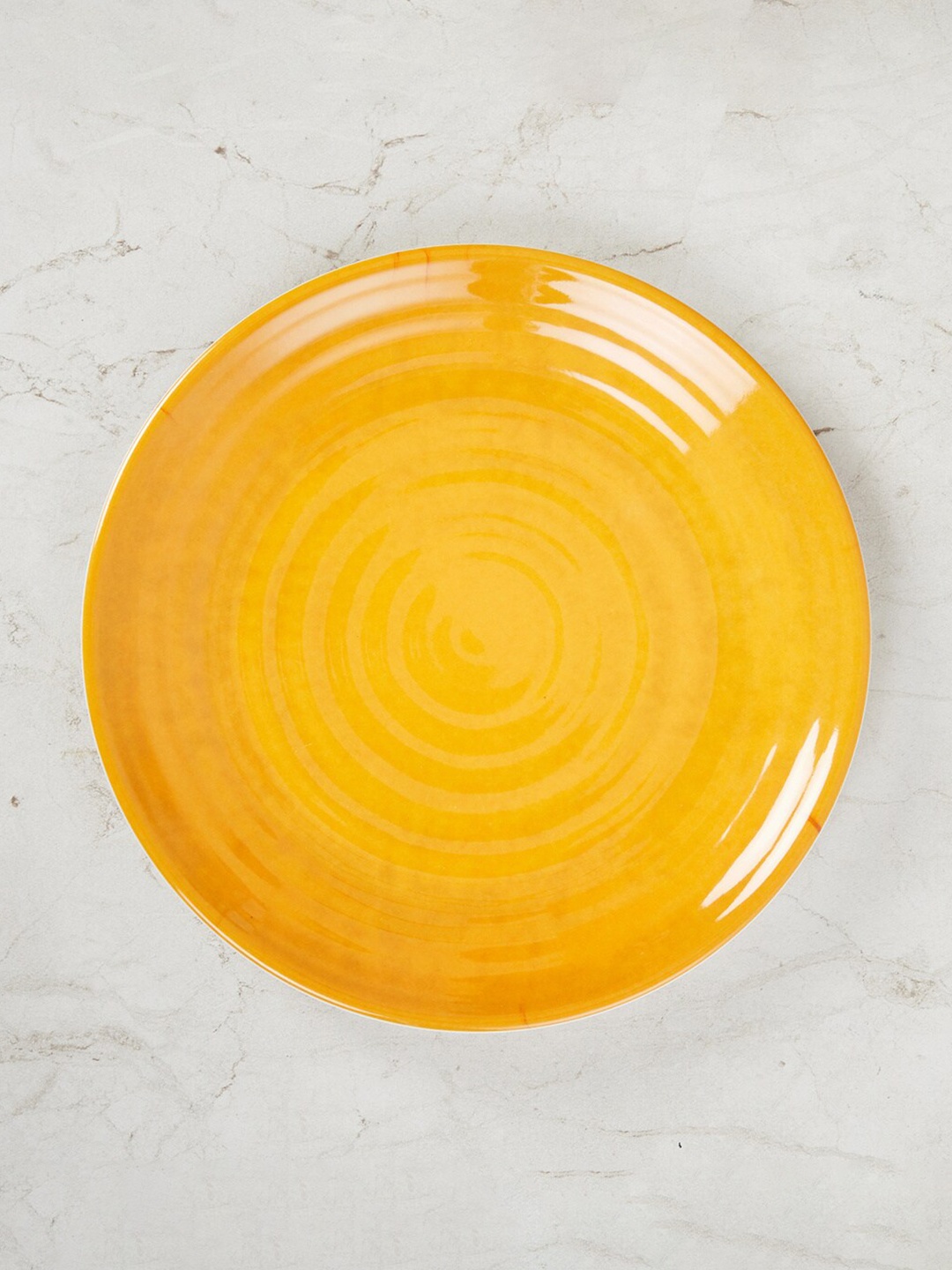 

Home Centre Yellow & White 1 Pieces Melamine Glossy Plates