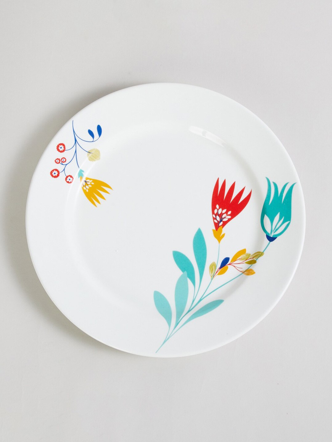 

Home Centre White & Blue 1 Pieces Printed Bone China Glossy Plates