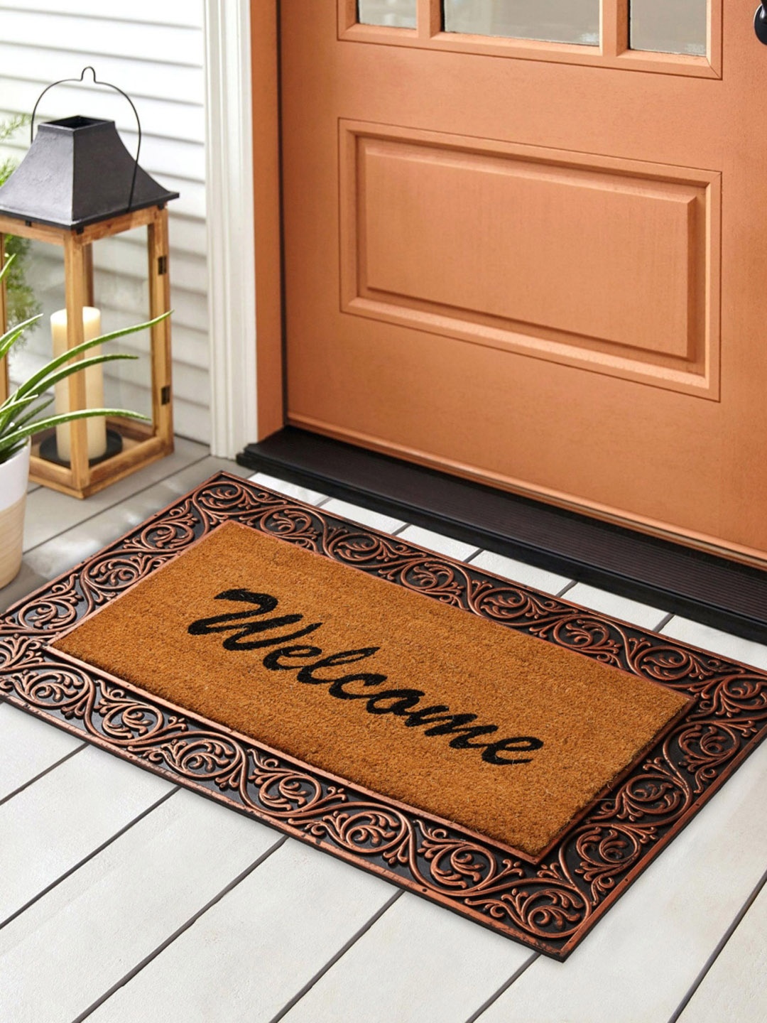 

Home Centre Brown & Black Printed Doormats