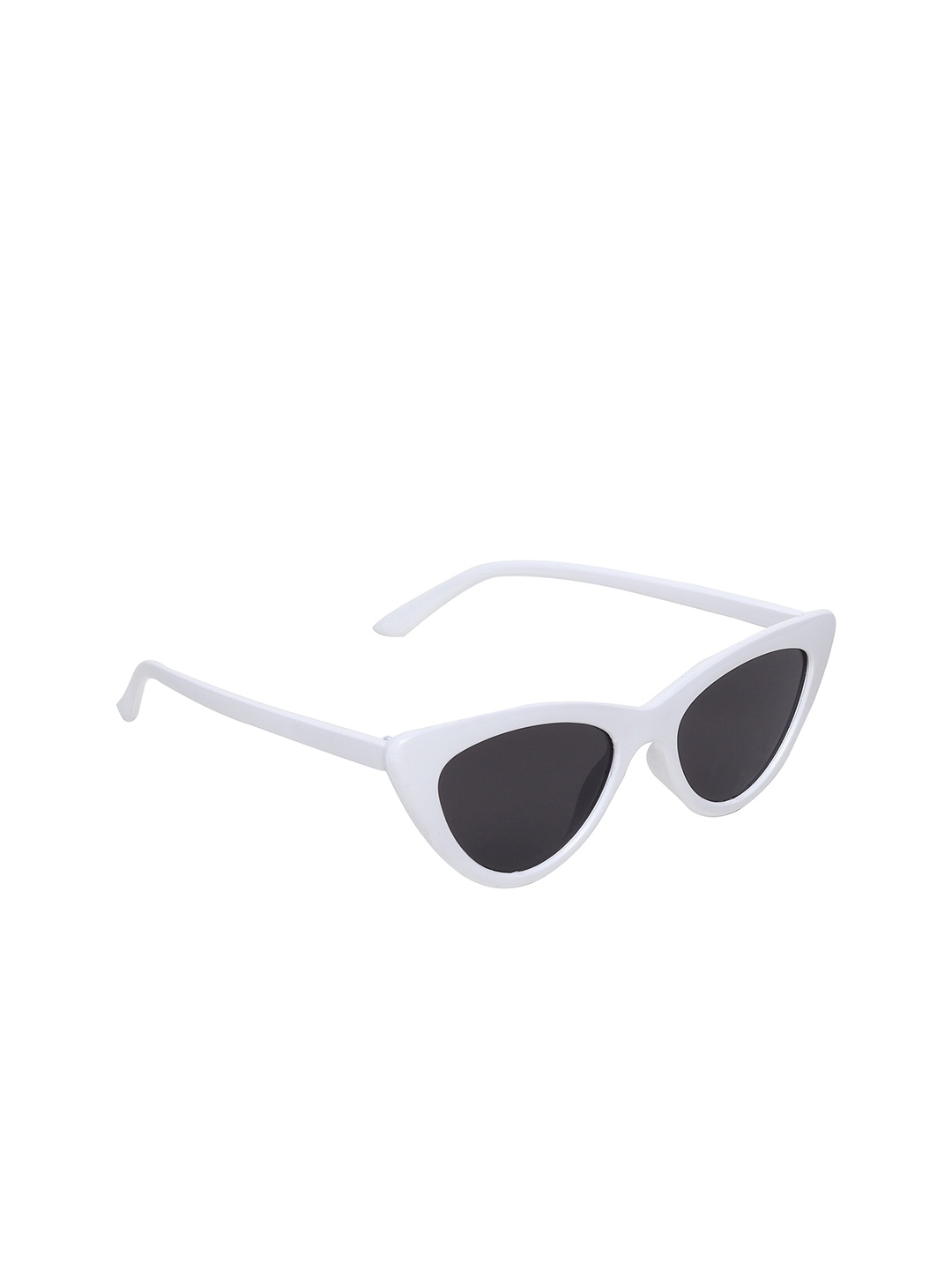 

ALIGATORR Unisex Black Lens & White Cateye Sunglasses with UV Protected Lens