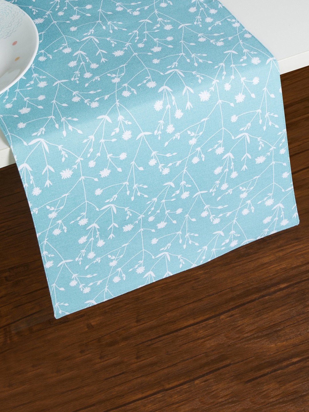 

Home Centre Blue Printed Cotton Table Runner