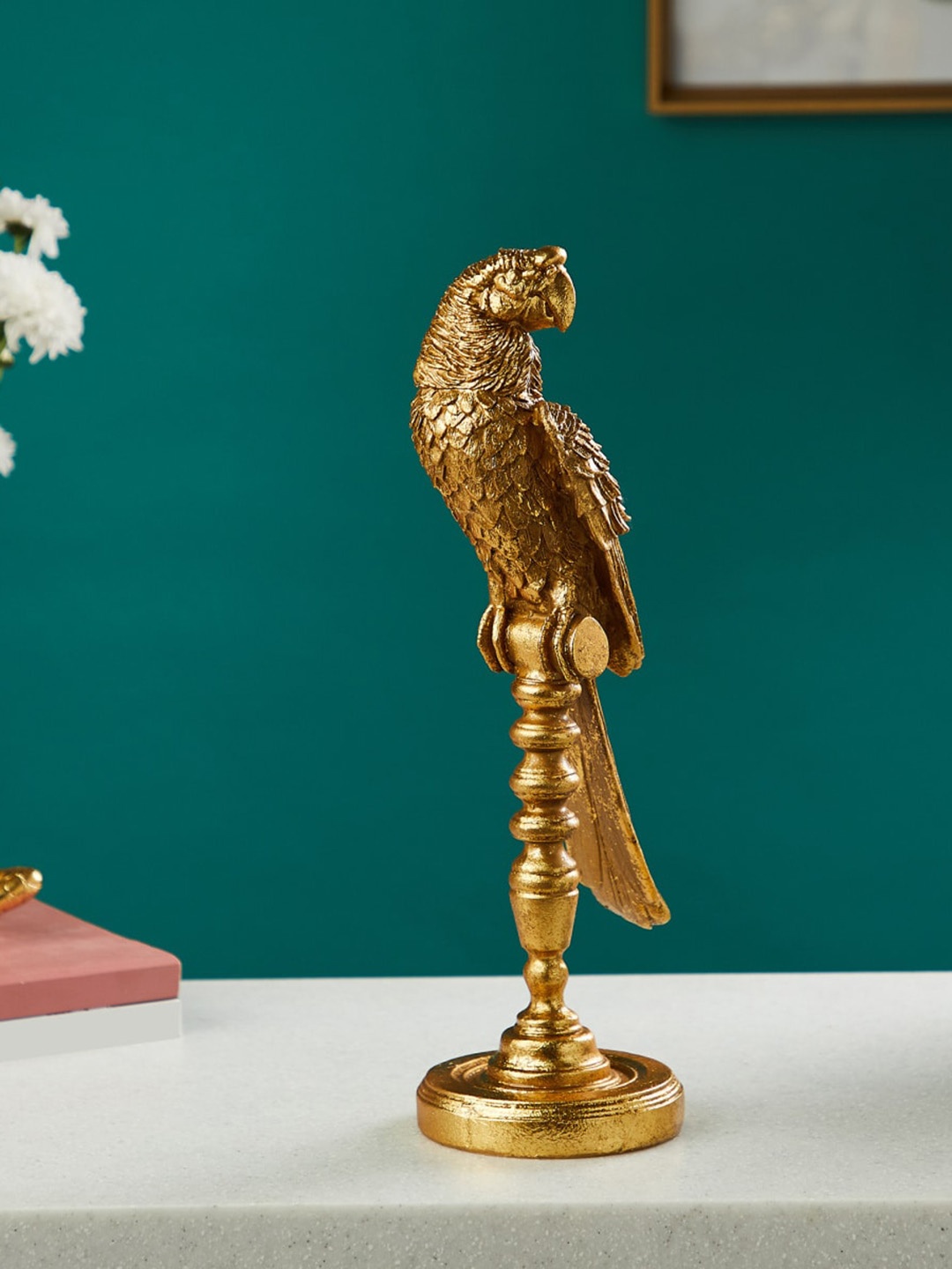 

Home Centre Gold-Coloured Parrot Figurine Showpieces