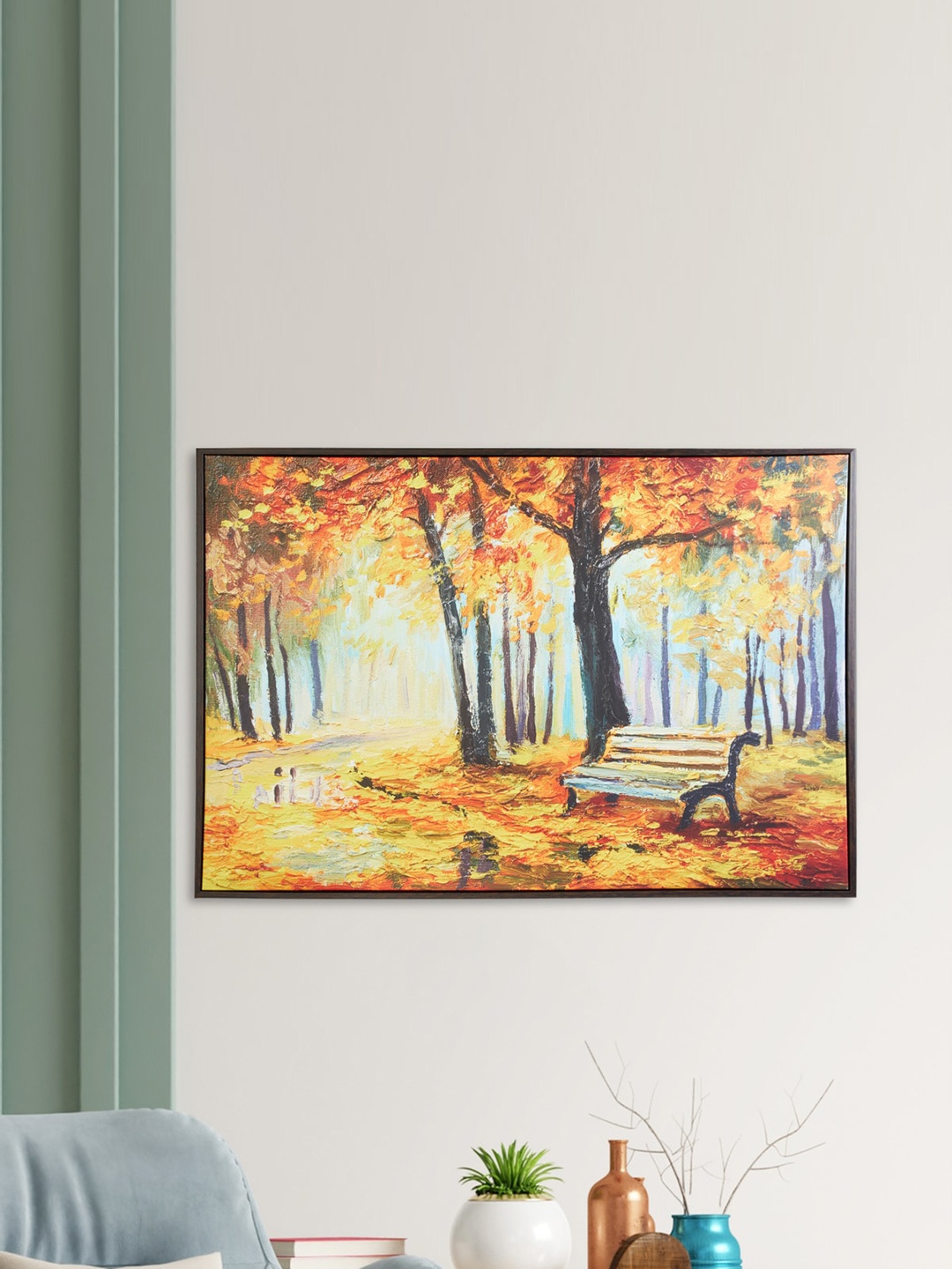 

Home Centre Yellow & Brown Forest Wooden Picture Frame Wall Art