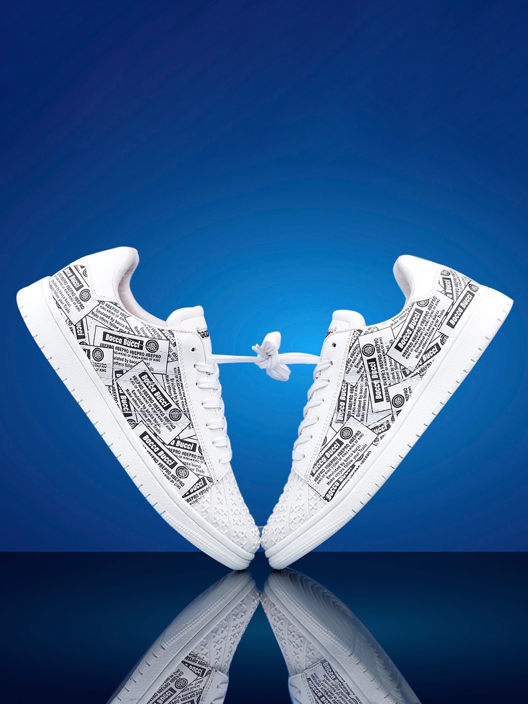 

bacca bucci Men White Printed Sneakers