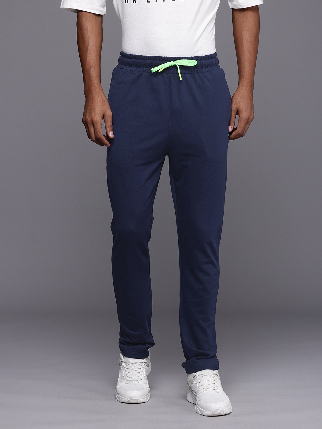 

HRX By Hrithik Roshan Men Navy Blue Solid Track Pants