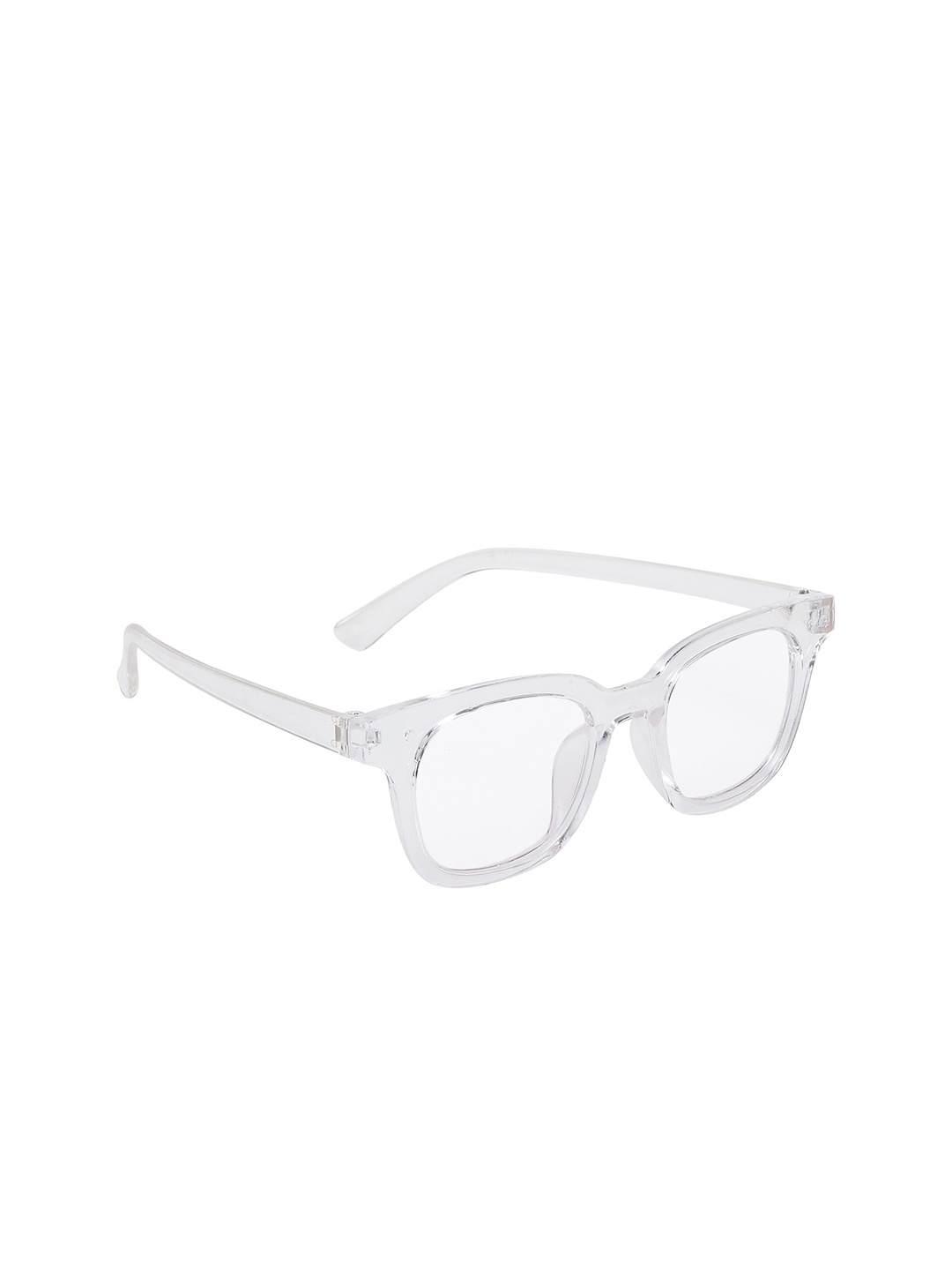 

GARTH Unisex Clear Lens & White Wayfarer Sunglasses with UV Protected Lens